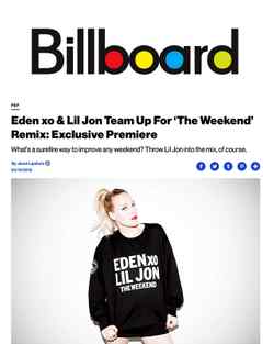 Eden xo & Lil Jon Team Up For ‘The Weekend’ Remix: Exclusive Premiere.