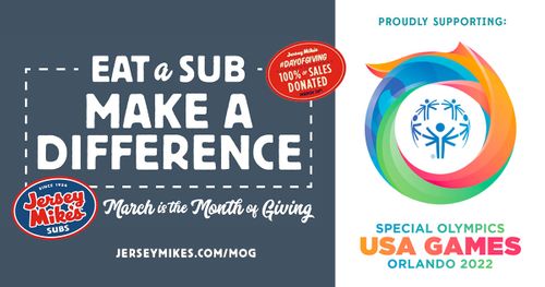 Celebrate Jersey Mike's 12th Annual Month of Giving in March
