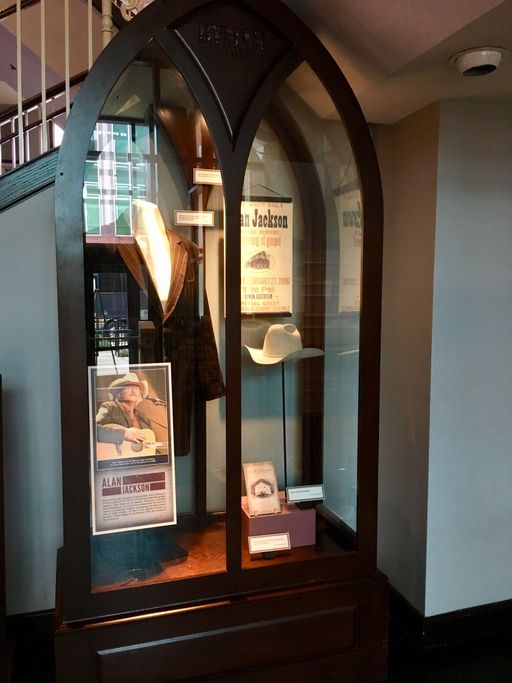 Current Display at the Ryman Auditorium 