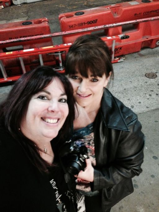Marilyn and Kimberly waiting at the stage door 