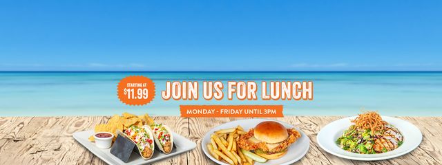 Join us for lunch. Monday through Friday until 3pm. Starting at $11.99. Click to learn more