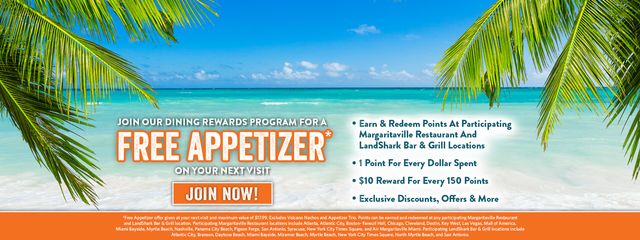 Join Dining Rewards for free appetizer on your next visit. Earn and redeem points. Exclusive discounts and offers