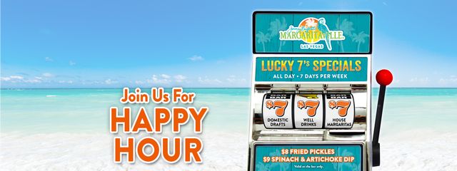 Join us for Happy Hour - All Day 7 days a week includes $7 select domestic drafts, $7 well drinks, $7 house margaritas and more!
