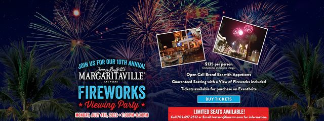 10th Annual Margaritaville Fireworks Viewing Party