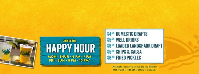 Join us for Happy Hour food and drink specials
