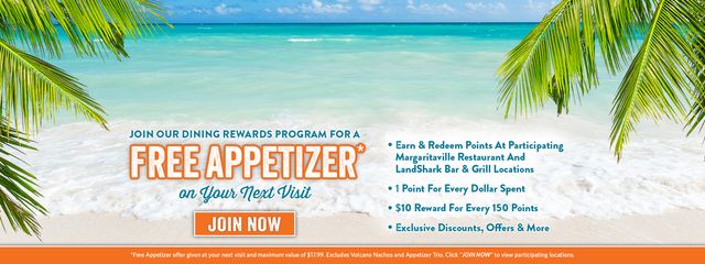 Join Dining Rewards for free appetizer on your next visit. Earn and redeem points. Exclusive discounts and offers