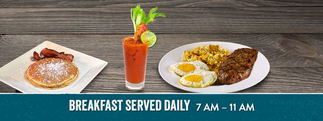 Breakfast served daily from 7am to 11am