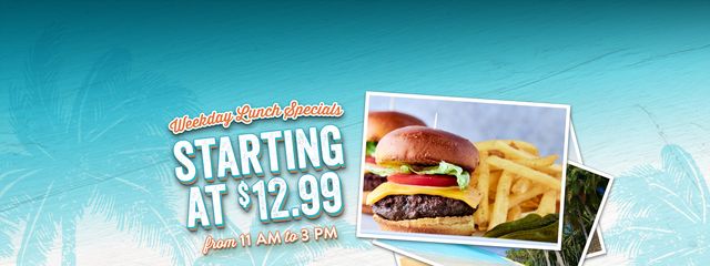 Weekday Lunch Specials Starting at $12.99 from 11am to 3pm