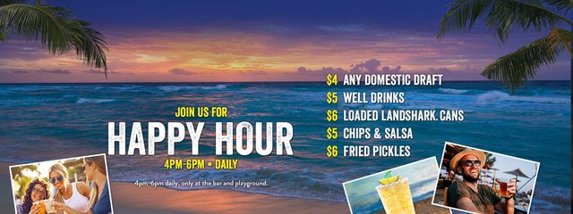 Join us for Happy Hour - Daily from 4pm to 6pm includes $4 any domestic drafts, $5 well drinks, $5 chips and salsa and more!