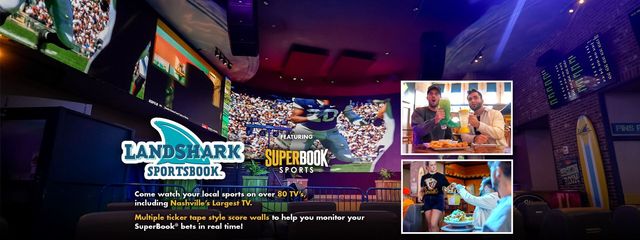 Watch sports on over 80 TVs and ticker style monitors for Superbook Sports betting