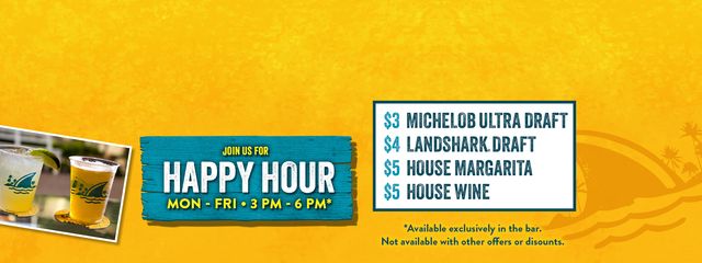 Indulge in Happy Hour at LandShark Bar & Grill Miramar Beach
