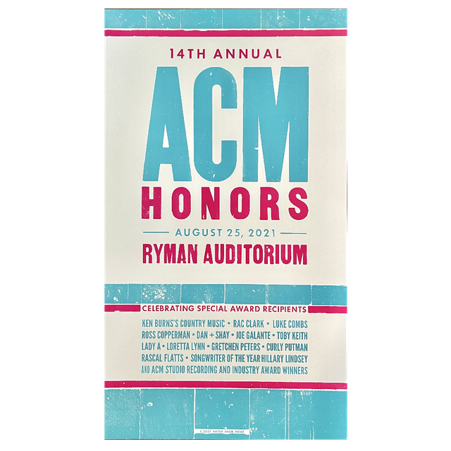14th Annual ACM Honors Commemorative Hatch Show Print