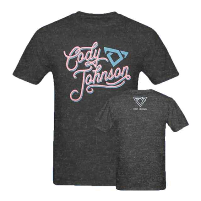 Charcoal Spec Grey with Pink Logo