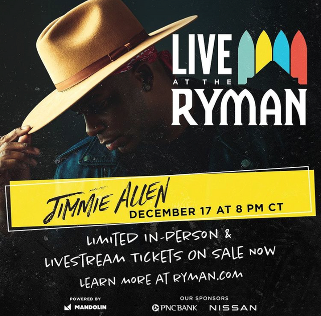 Ryman Auditorium: Jimmie Allen