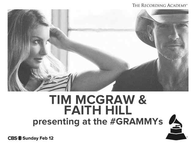 Tim McGraw & Faith Hill to Present During The 59th Annual GRAMMY Awards