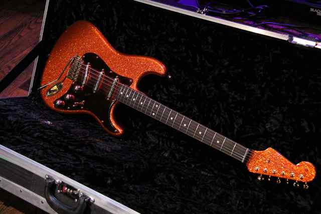 Copperboy Fender in case from top view Copperboy Fender in case from top view