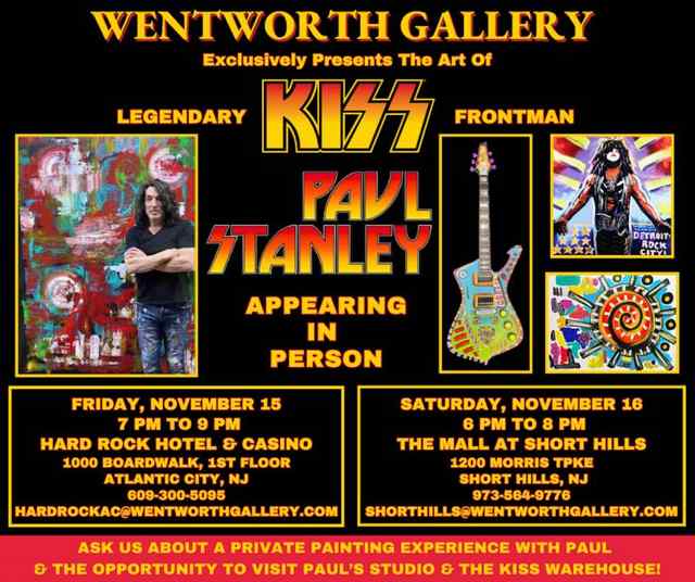 Just Added! New Paul Stanley Art Shows!