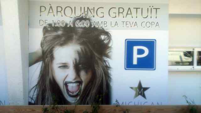 Disco in Platja d Aro street (Catalonia) 