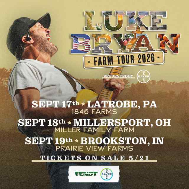 Luke Bryan Announces Fall FARM TOUR Dates September 17-19