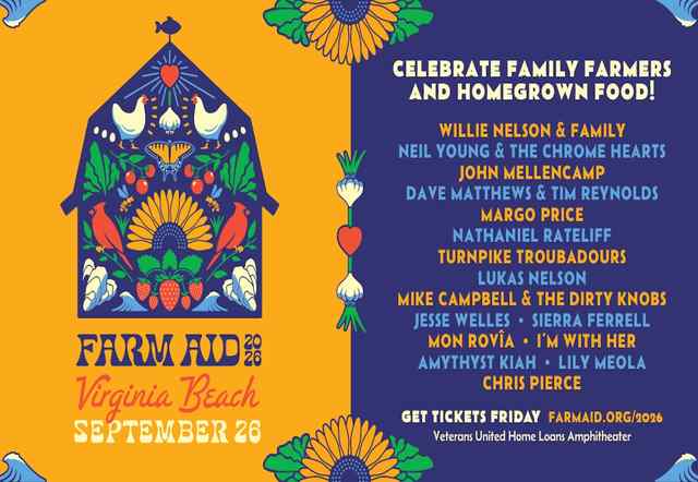 Mellencamp.com Farm Aid 2026 Pre-sale Information