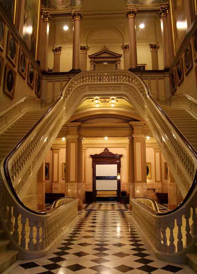 TWO OF THE MANY HALLWAYS - leading to the reception areas - the Hollywood location closely resembles these pictures 