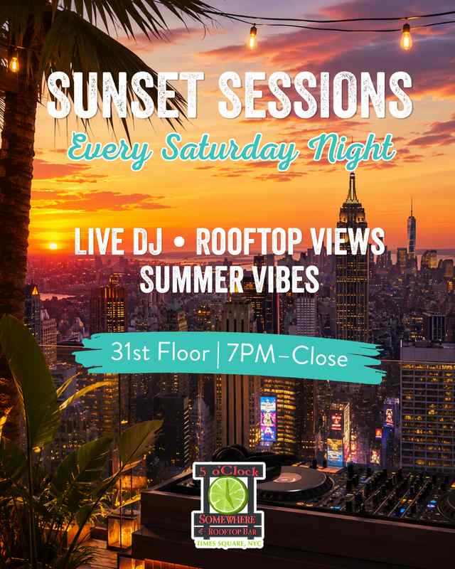 7:00pm : Live DJ