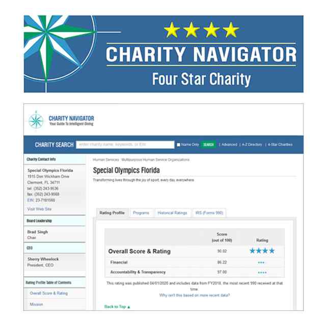 Espesyal Olympics Florid touche te sitèlman anvi 4-zetwal Rating pou setyèm ane nan yon ranje