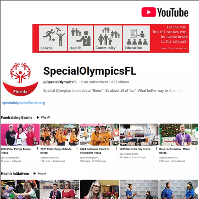 Special Olympics Florida on YouTube