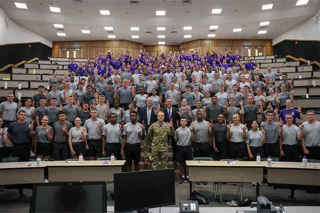 A record 220 cadets make up the Texan Corps of Cadets at Tarleton State University