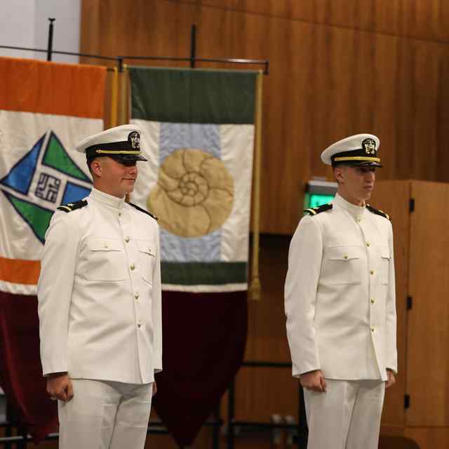 Two Texas A&M Maritime Academy students were appointed as US Navy Officers