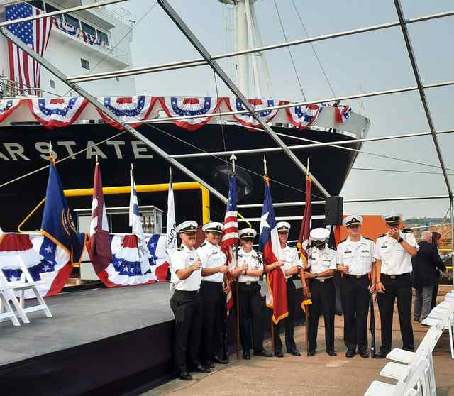 Texas A&M University Maritime Academy Training Ship Christened in Philadelphia!
