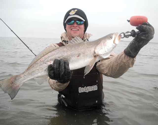 Chase Janecek East Galveston Bay28&quot; 7lb personal best trout!