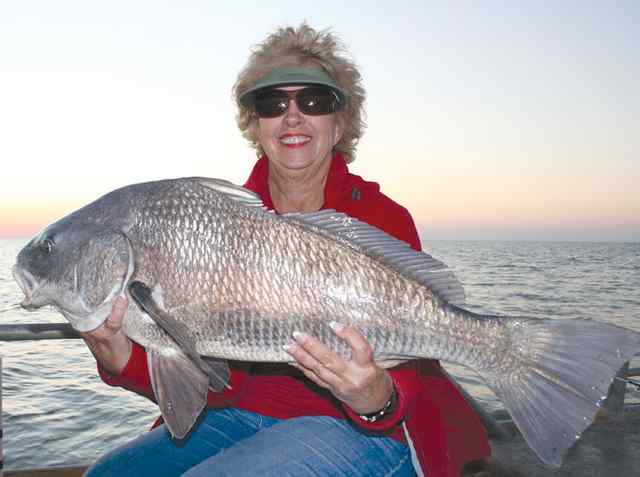 Wanda Haynie Trinity Bay40lb black drum, personal best!