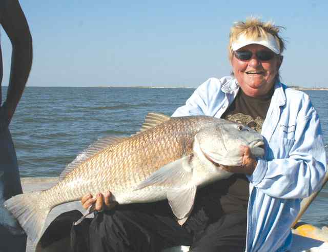 Nikki Owen Trinity Bay40lb black drum, personal best!