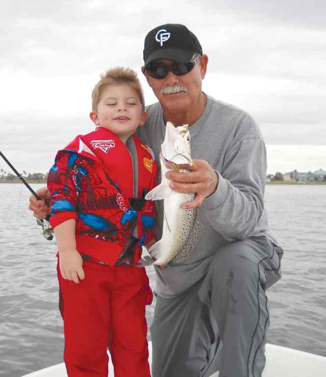 Chreighton Westbrook Rockport18&quot; first keeper trout!