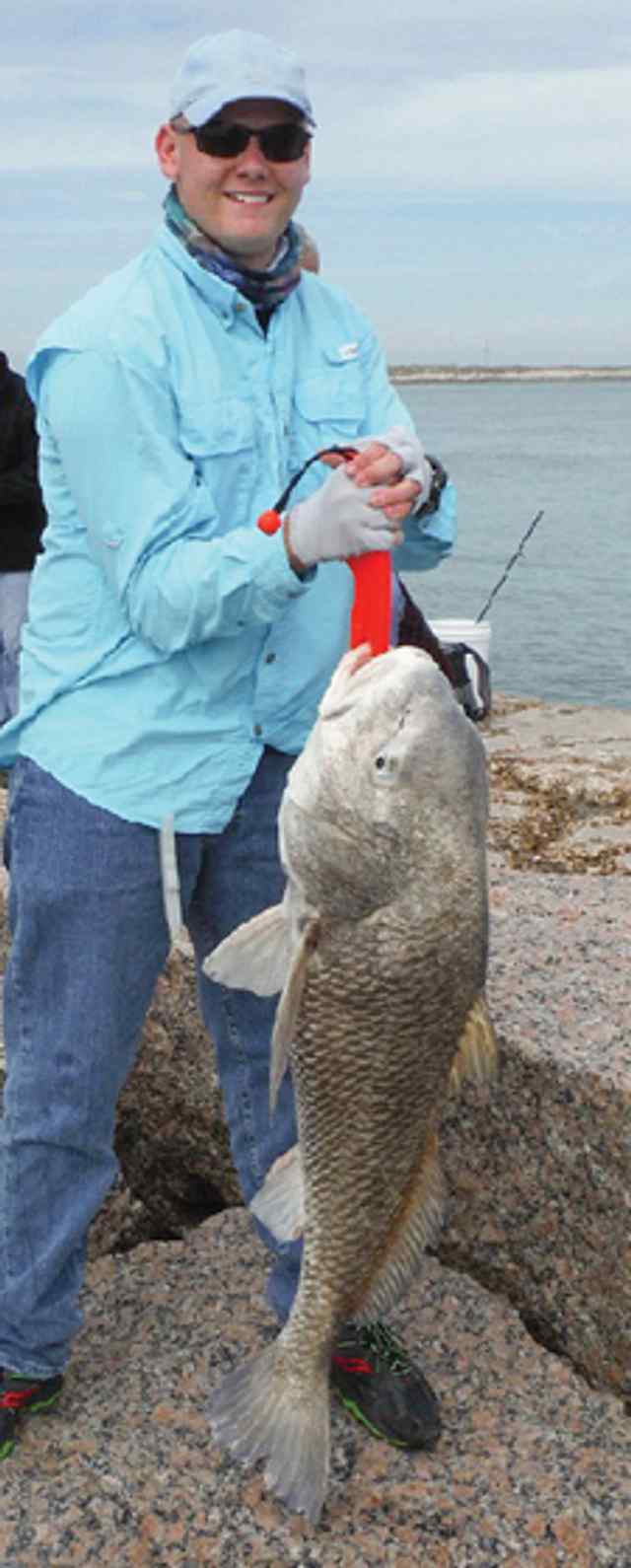 Fritz Mierow Port Aransas south jetty46&quot; 41 lb first black drum!