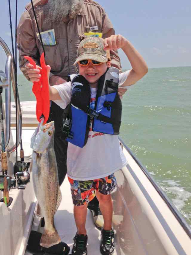 Dreyson Pontious 25&quot; trout, guided by Papa