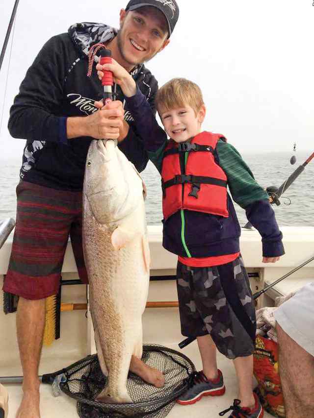 Nicholas Cottingham Galveston south jetty - 42" first bull red!