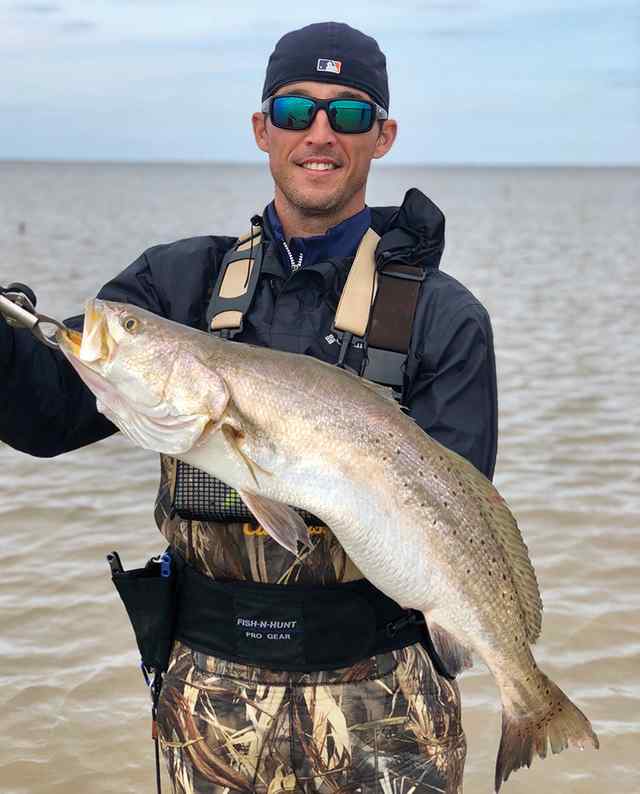 Seth LaHaye Matagorda Bay - 30.5" 7.5 lb personal best speck! CPR, caught on a bone fatboy corky