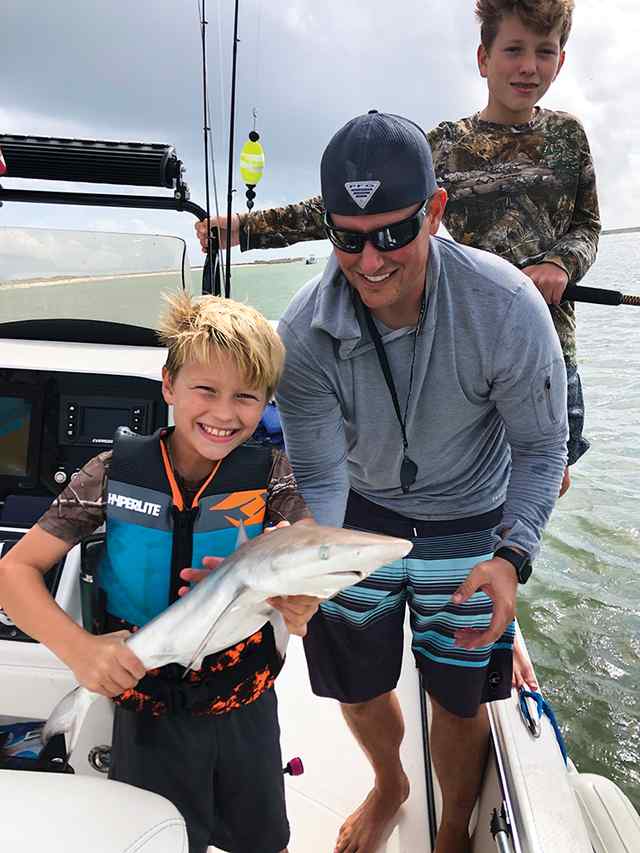 Collin Barber Port O'Connor - first shark!