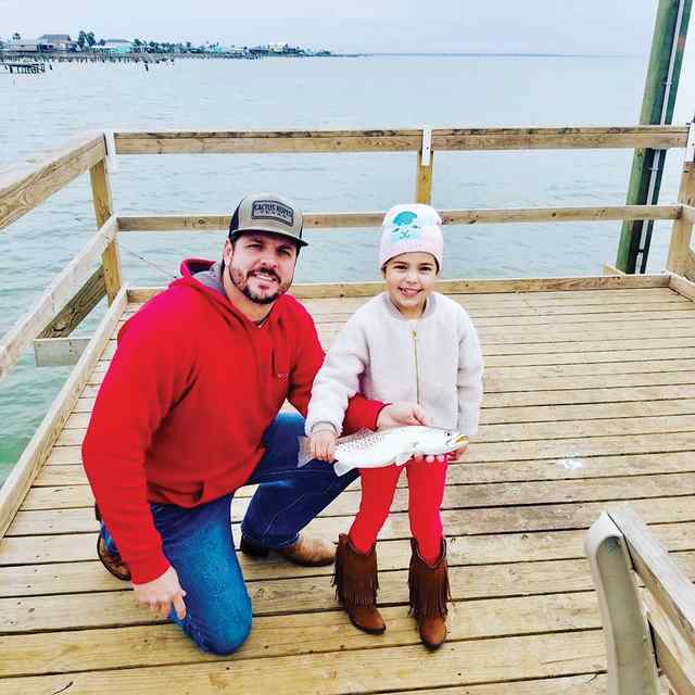 Savannah Guion Rockport - trout, pulled in on her snoopy pole