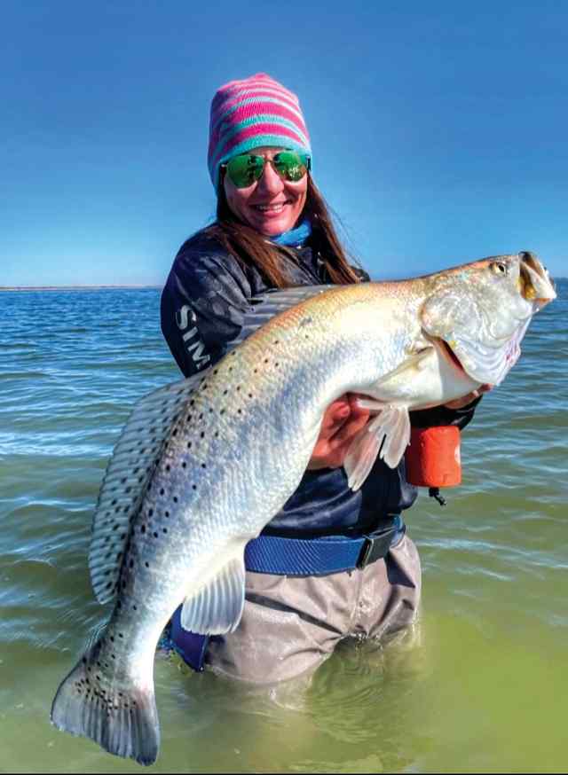 Jenn Wilson Baffin Bay - 29.5" personal best trout! CPR - caught on a Corky