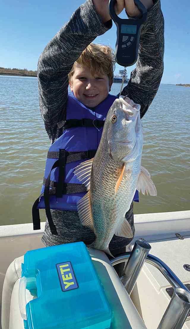 Jacob Golczynski ICW by Matagorda - 25" redfish, caught on fresh dead shrimp