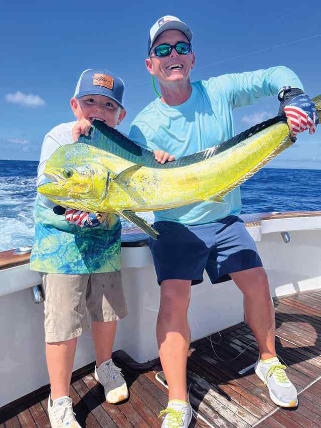 Justin & Noah Raleigh Los Suenos Costa Rica - mahi, caught on the Maverick Fishing Super Fly