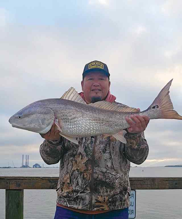 Richard Gonzales Sabine Pass, Port Arthur - 38" bull red CPR, caught on live shrimp