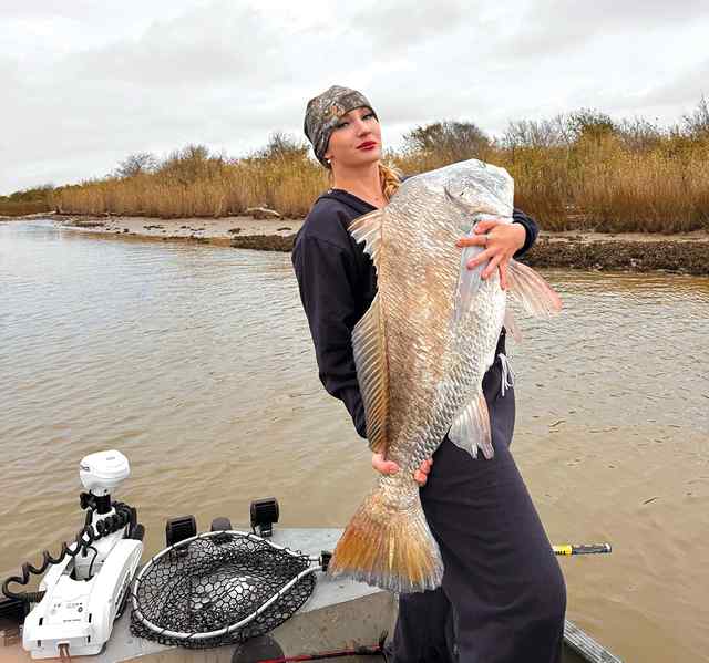 Camille Colcleaser San Bernard River - 40 lb black drum