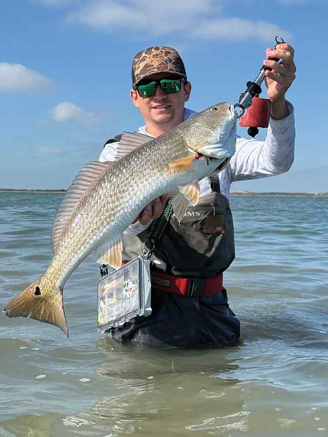 Christopher Delbello Redfish Bay - 11 lb redfish, caught on a soft dine