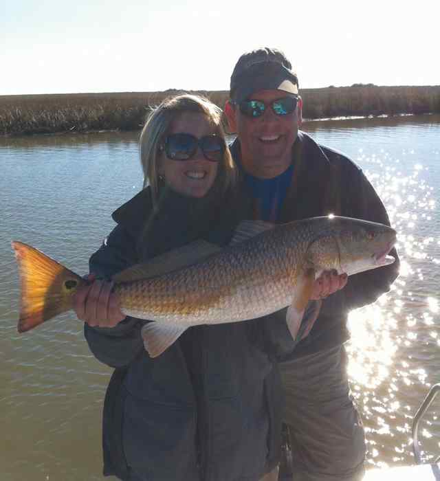 Bruce & Kit Kivell Matagorda31&quot; 10lb bull red CPR - Kit's first!