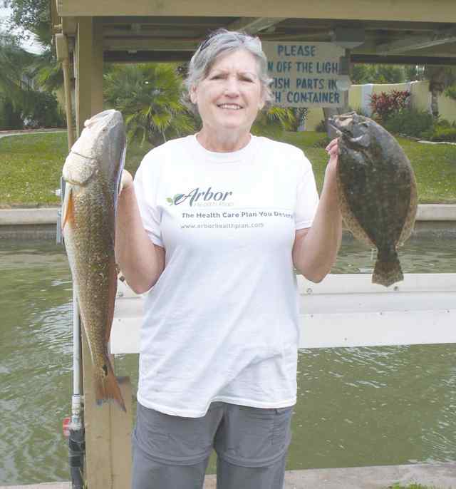 Lorie Kraus Rockport26&quot; red &amp; first flounder!