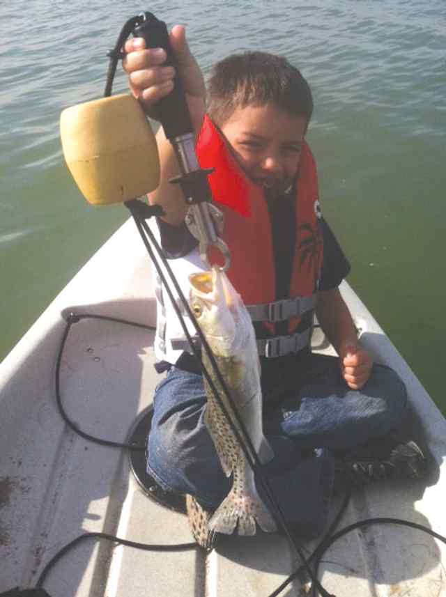 James Trujillo Port Mansfieldfirst kayak trout!